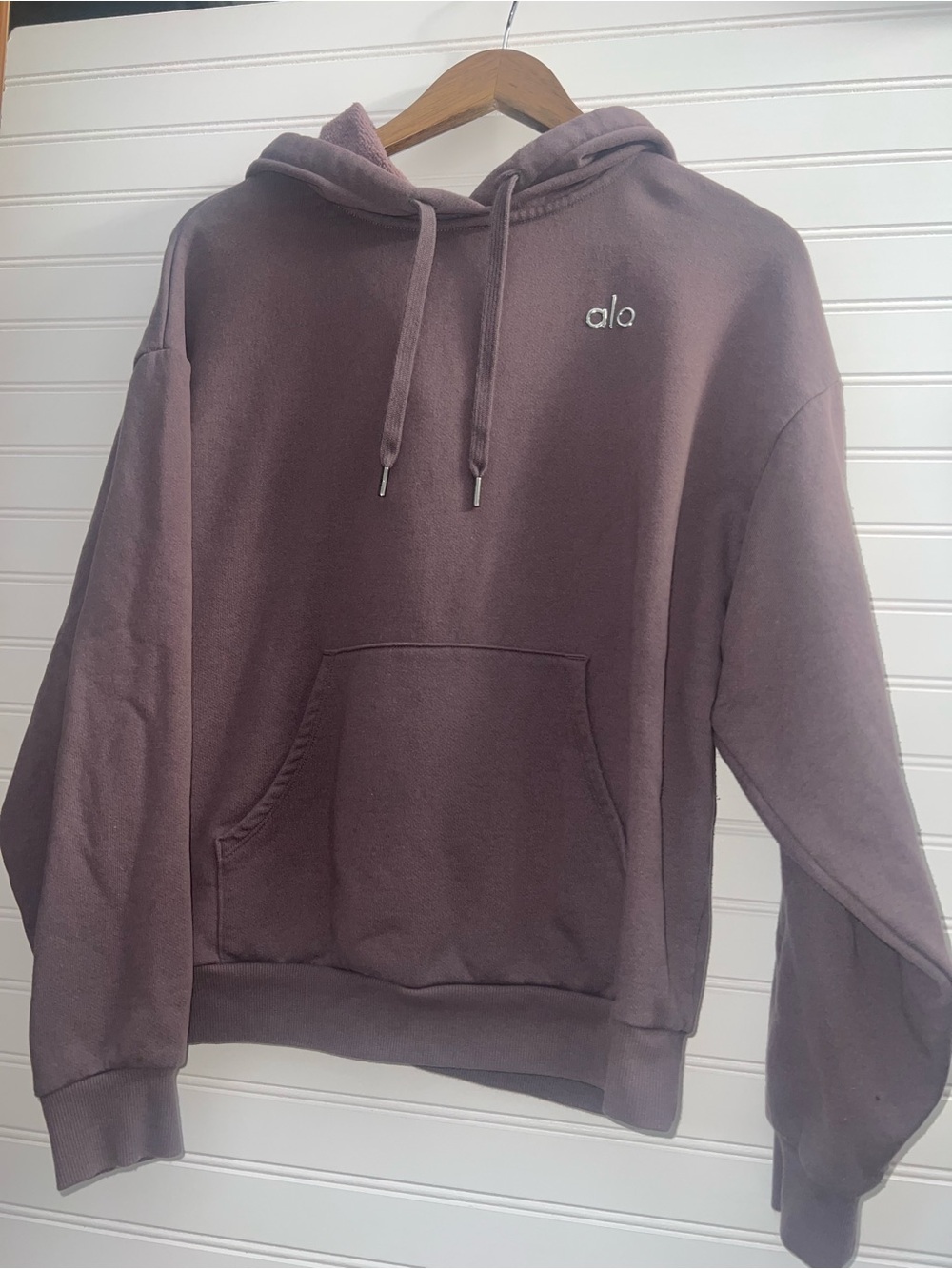 Alo Yoga Raisinette Accolade Hoodie - Rare Discontinued Color Cotton Sweatshirt - Picture 4 of 7
